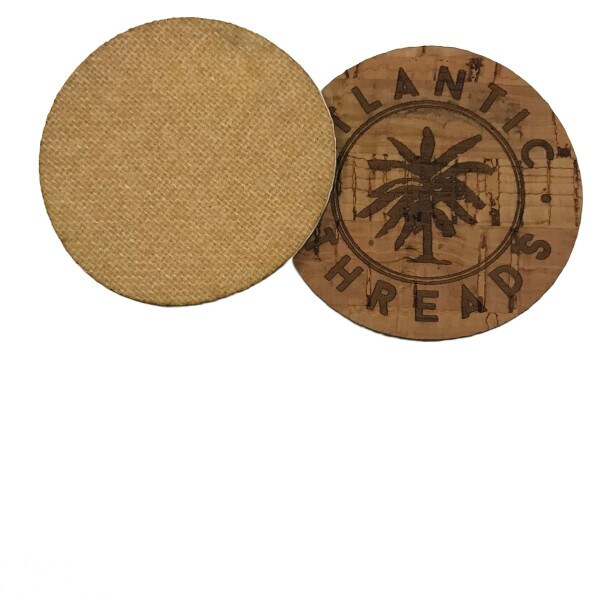 Round cork fabric labels